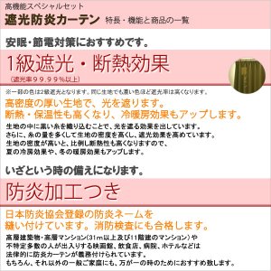 画像5: 【送料無料】高機能スペシャルセット　1級(2級)遮光防炎加工カーテンとミラーレース　イージーオーダー　厚地1枚+レース1枚【受注生産A】