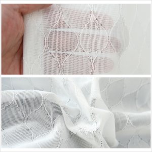 画像7: 昼間外から見えにくい しずく格子柄 幾何学模様ミラーレースカーテン「シャーベ」4303グレー　イージーオーダー　1枚入り【受注生産A】