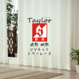 ★送料無料 レースカーテン ミラー 防炎加工 UVカット 遮熱 断熱 昼間外から見えにくい 無地 「テイラー」4355オフホワイト 巾(幅)100cm2枚組(入) 【在庫品】17l