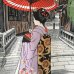 画像5: ★のれん 3179「祇園舞妓」 巾85×高さ150cm【在庫品】 ノレン 暖簾 京都 メール便可(1枚まで) (5)