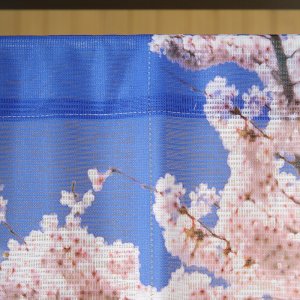 画像7: ★のれん 32045「富士山と桜」 巾85×高さ150cm【在庫品】 ノレン 暖簾 富士山 桜 湖 柄プリント メール便可(1枚まで)