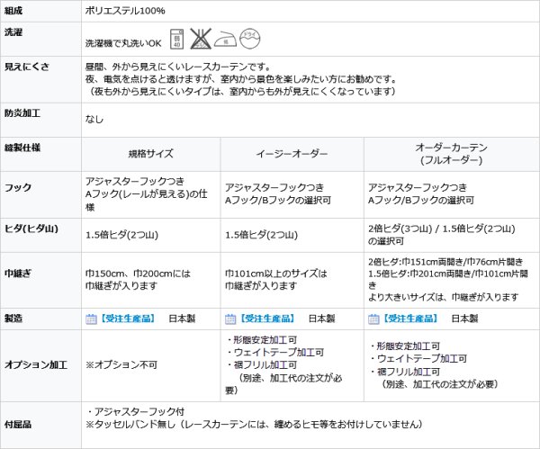 画像16: 昼間外から見えにくい　ストライプ&二色ボーダーミラーレースカーテン4137アイボリー　規格サイズ【受注生産A】17l (16)