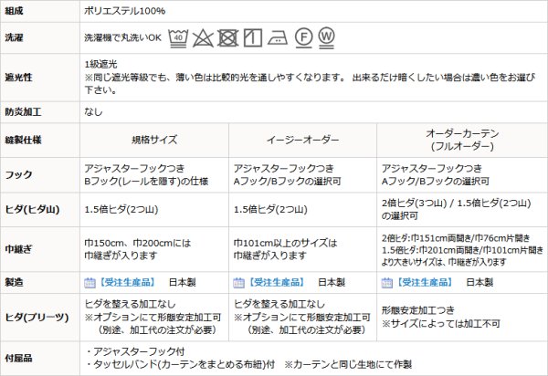 画像18: 遮光カーテン 遮光1級 無地 程よい光沢感 ざっくり風合い 断熱 保温 日本製 おしゃれ 二重織り 5357 EPO(エポ) 規格サイズ 【受注生産A】17d (18)