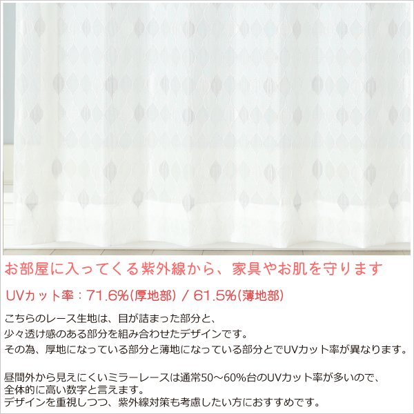 画像3: 「カーテン生地のみ販売」昼間外から見えにくい しずく格子柄 幾何学模様ミラーレースカーテン「シャーベ」4303グレー　生地巾約150cm 【1cm単位の価格です】 (3)