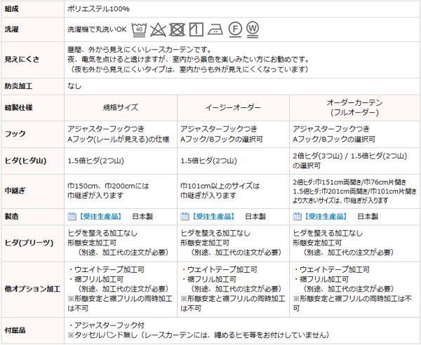画像12: 昼間外から見えにくい しずく格子柄 幾何学模様ミラーレースカーテン「シャーベ」4303グレー　規格サイズ【受注生産A】北欧調 17l (12)