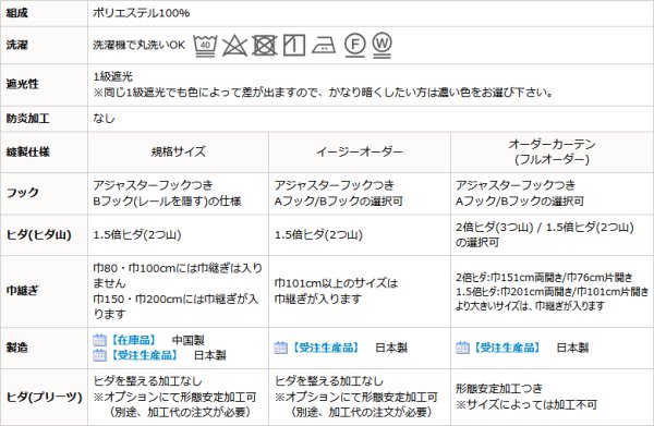 画像17: 1級遮光カーテン カーテン 遮光 1級 遮光カーテン 無地 フルダル 断熱 遮熱 保温 省エネ 節電 5317「ムック」 オーダーカーテン仕様 1窓単位 【受注生産A】 (17)
